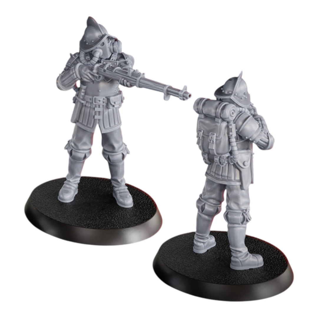 CT Miniatures UK Cortez's Conquistadors, 33mm resin miniatures with rifles and backpacks, 25mm bases.