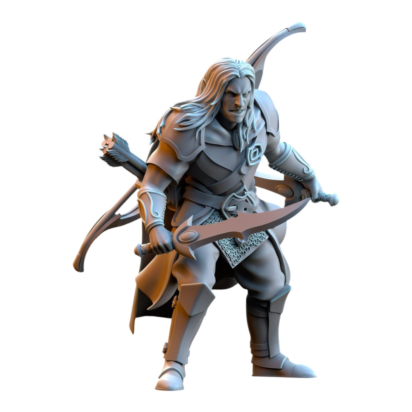 CT Miniatures UK Shades Captain Usunaar Silvermoor Elves 32mm grey resin fantasy tabletop gaming miniature