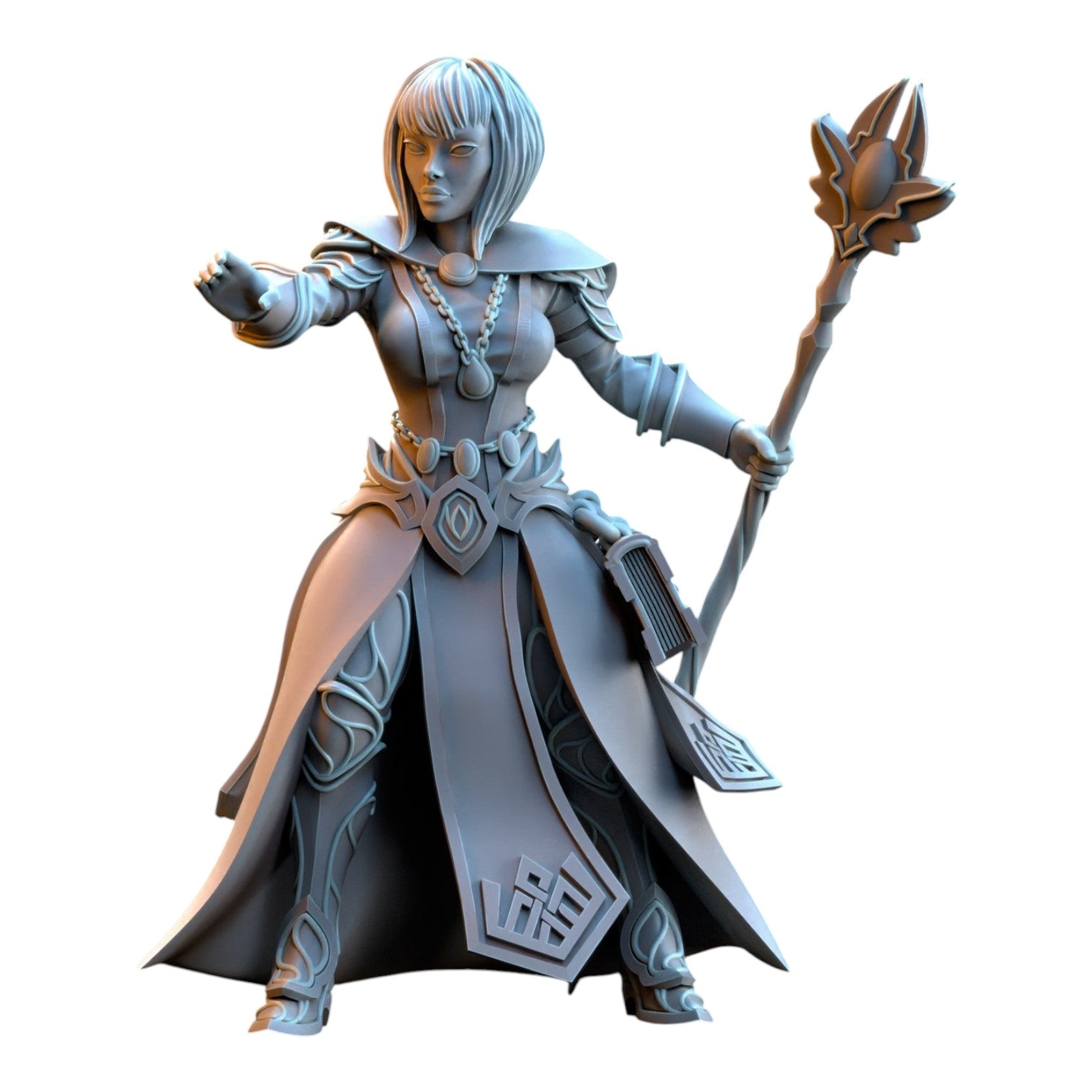 CT Miniatures UK Sorceress of the Inner Circle Silvermoor Elf 32mm grey resin fantasy tabletop gaming miniature