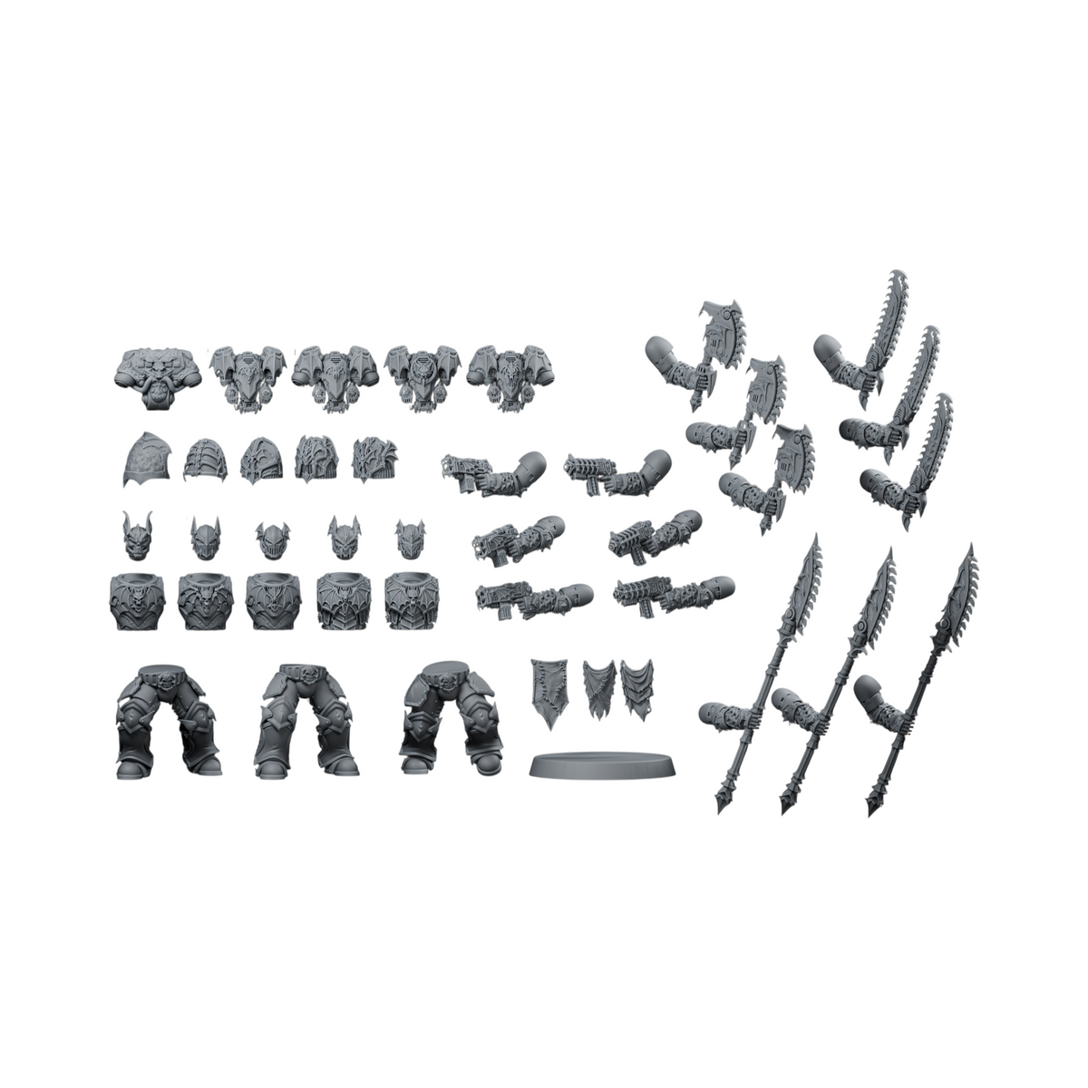CT Miniatures UK Vampire Knight Soul Reavers resin miniature kit with modular armor, weapons, and 32mm bases