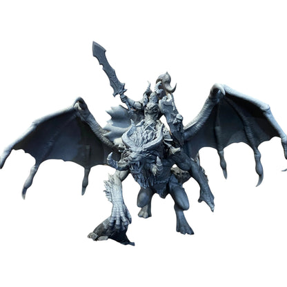 CT Miniatures UK Vrolok on Manticore fantasy wargaming miniature in grey resin with intricate detail