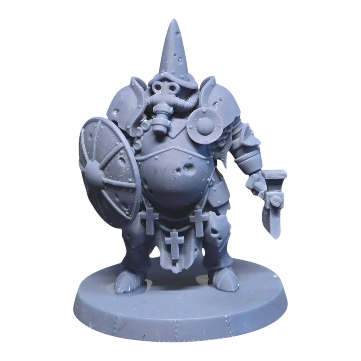CT Miniatures UK Verdugo Inquisitorial miniature with sword and shield, grey resin, 36.5mm height