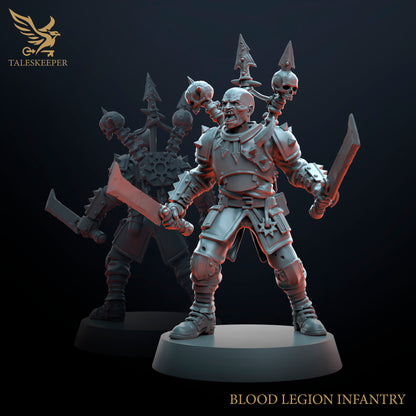 Blood Legion Infantry - Proxies / Cultists - by TalesKeeper - Tabletop Wargaming Miniature Sci-Fi Fantasy Proxy