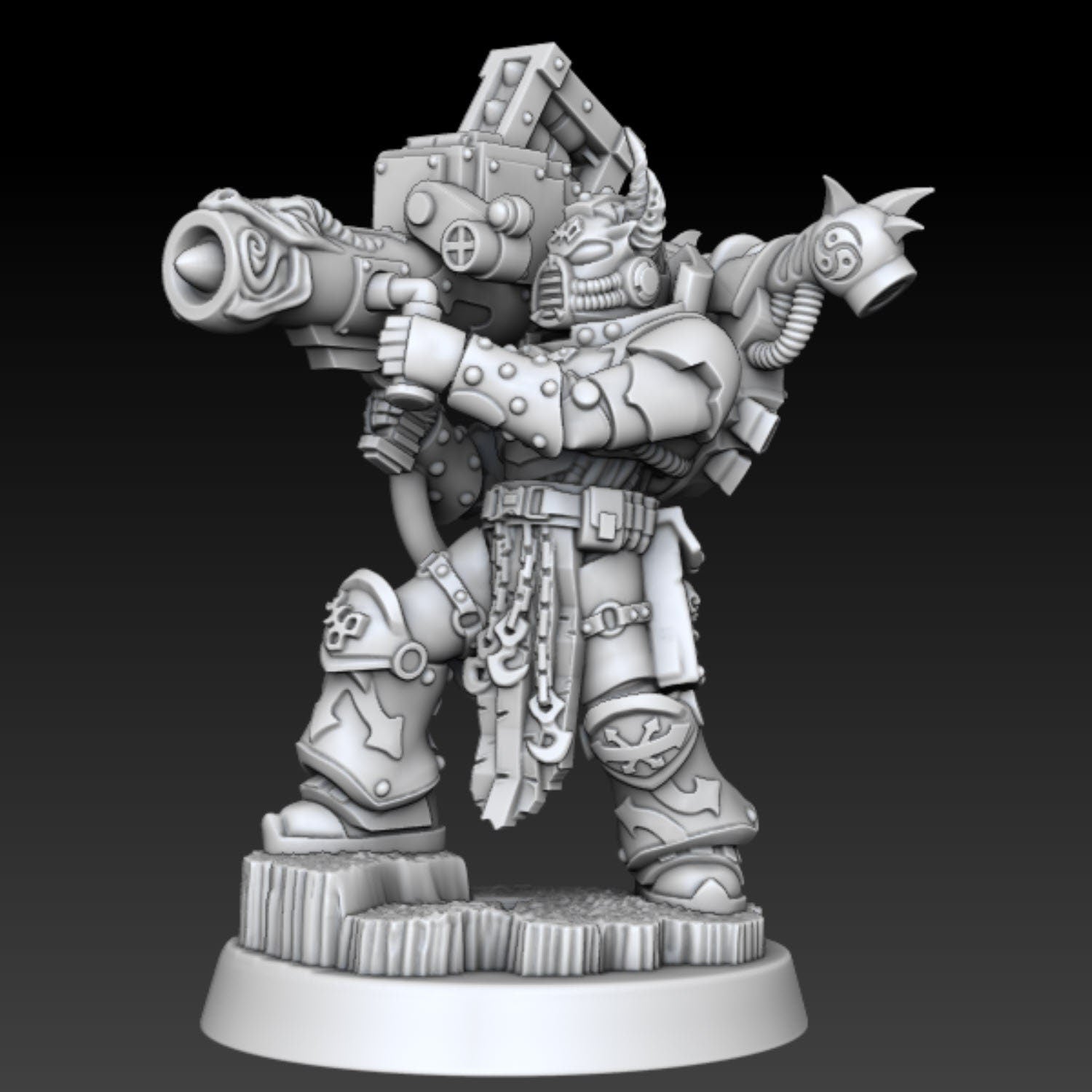 Cult of Excess - Big Gun Soldiers - DMG Minis - Tabletop Wargaming Miniature Sci-Fi/Fantasy/Chaos/Daemon/Proxy