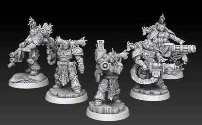 Cult of Excess - Big Gun Soldiers - DMG Minis - Tabletop Wargaming Miniature Sci-Fi/Fantasy/Chaos/Daemon/Proxy