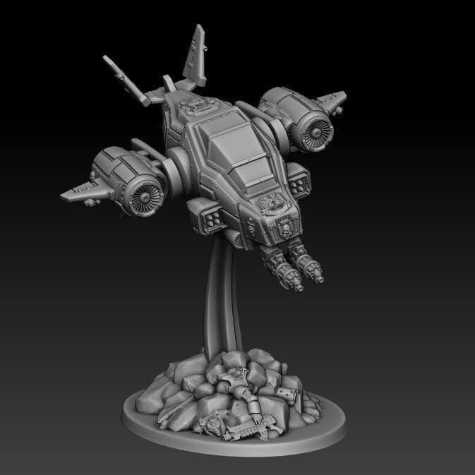 Silver Wardens - Death Claw Gunship - DMG Minis - Tabletop Wargaming Miniature Sci-Fi/Daemon/Proxy