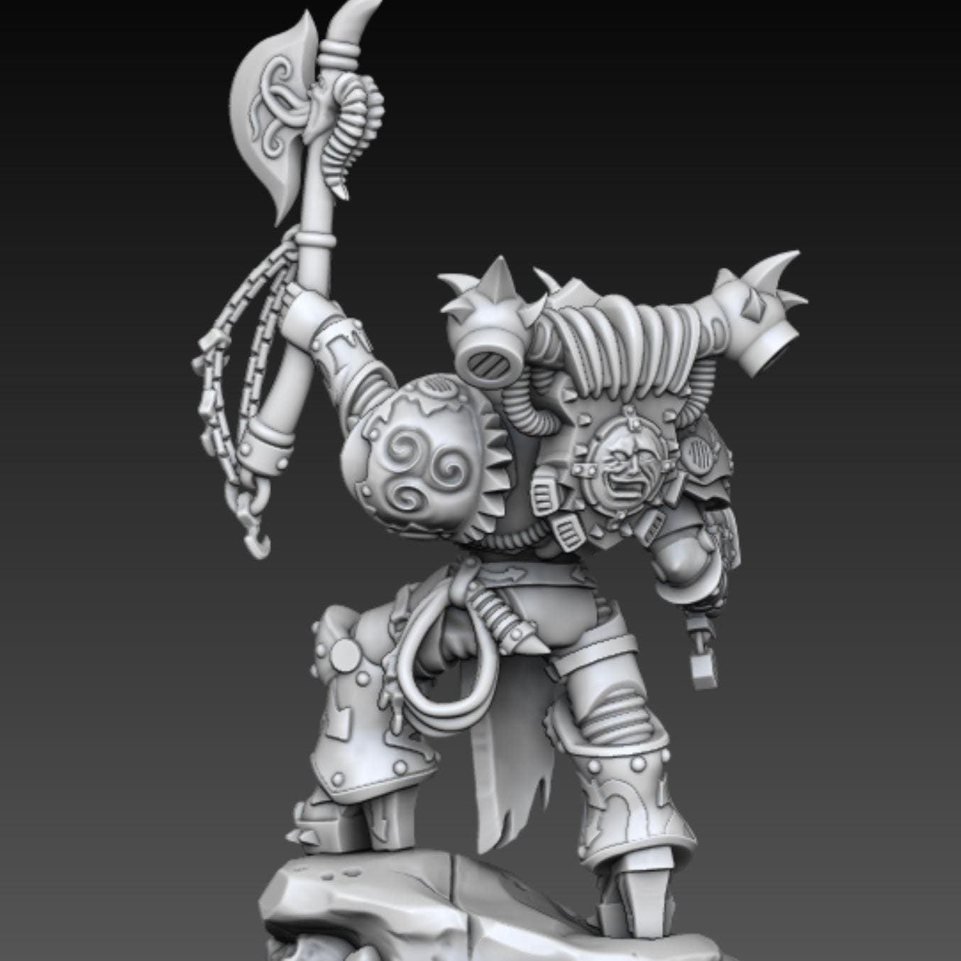 Cult of Excess - Champion Soldier - DMG Minis - Tabletop Wargaming Miniature Sci-Fi/Fantasy/Chaos/Daemon/Proxy