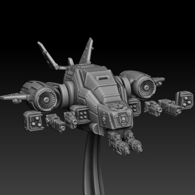 Silver Wardens - Death Claw Gunship - DMG Minis - Tabletop Wargaming Miniature Sci-Fi/Daemon/Proxy