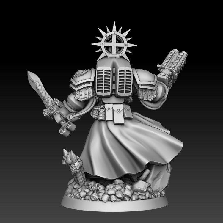 Sons of Spartania - Heavy Captain - DMG Minis - Tabletop Wargaming Miniature Sci-Fi/Fantasy/Daemon/Proxy