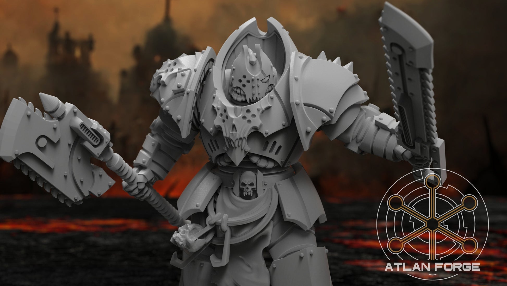 Nekramoroi Uriasi Heavy Armor - Vampire Knights - Atlan Forge - Tabletop Wargaming Miniature Sci-Fi Chaos Daemon Proxy Modular