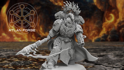 Dragon Knights Captain - Atlan Forge - Tabletop Wargaming Miniature Sci-Fi Chaos Daemon Proxy Modular