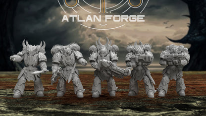 Dragon Knights Wardens - Atlan Forge - Tabletop Wargaming Miniature Sci-Fi Chaos Daemon Proxy Modular