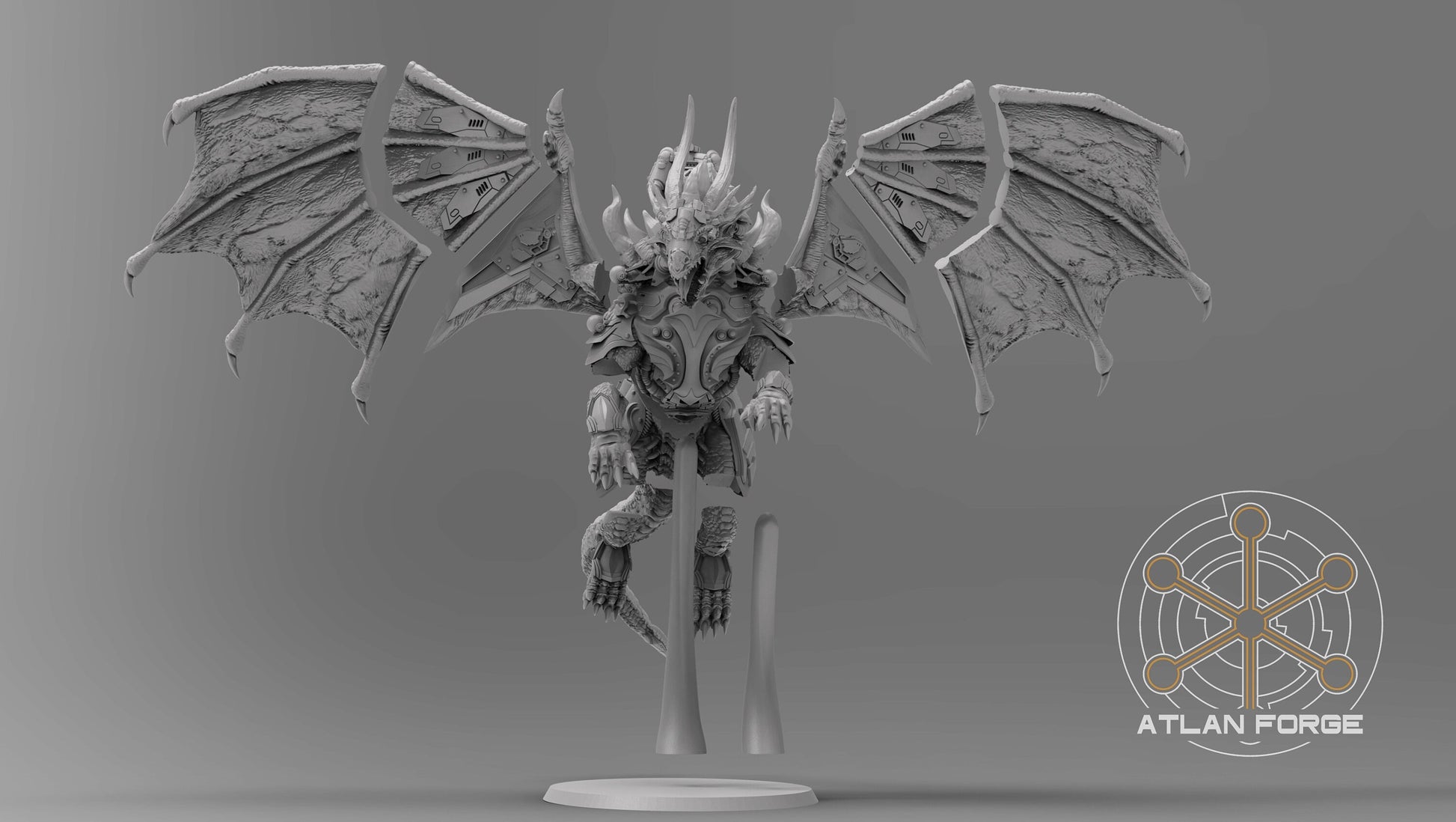 Dragon Knights Battle Dragon - Atlan Forge - Tabletop Wargaming Miniature Sci-Fi/Chaos/Daemon/Proxy/Modular