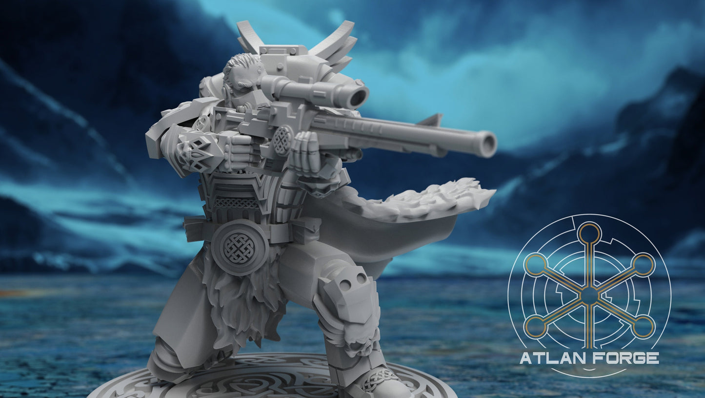 Asgardian Snipers - Atlan Forge - Tabletop Wargaming Miniature Sci-Fi Proxy Modular