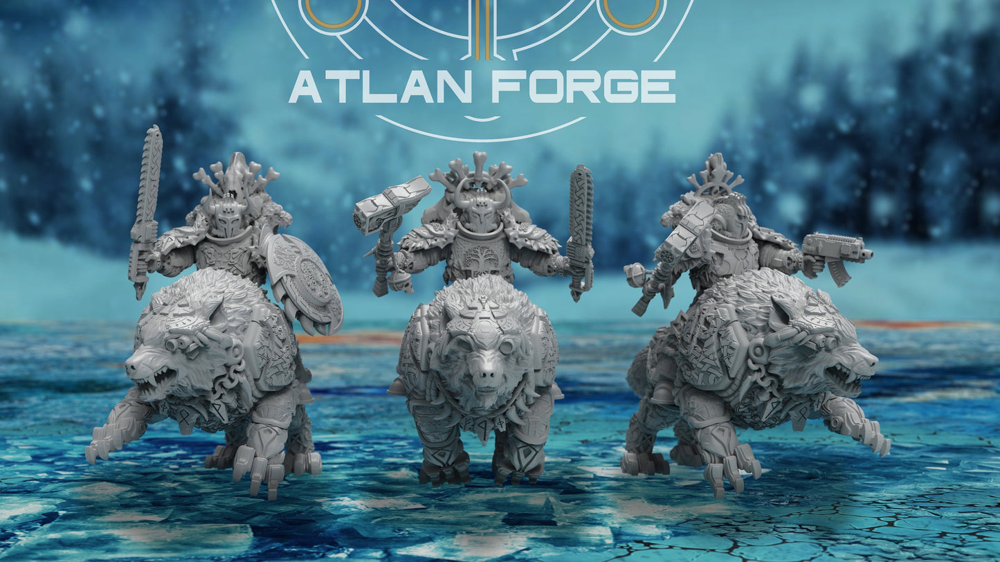 Asgardian Wolf Riders - Atlan Forge - Tabletop Wargaming Miniature Sci-Fi Proxy Modular