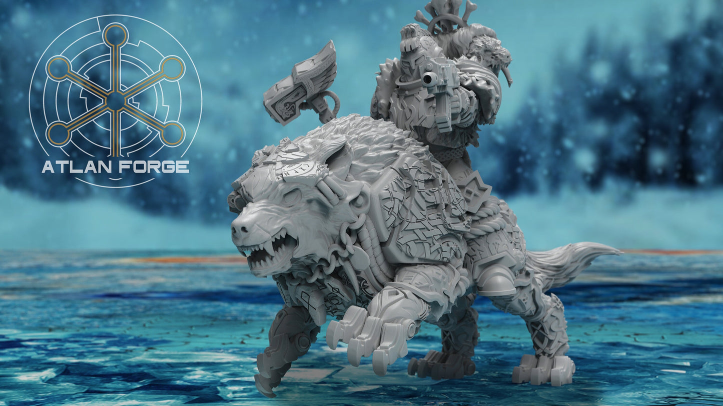 Asgardian Wolf Riders - Atlan Forge - Tabletop Wargaming Miniature Sci-Fi Proxy Modular