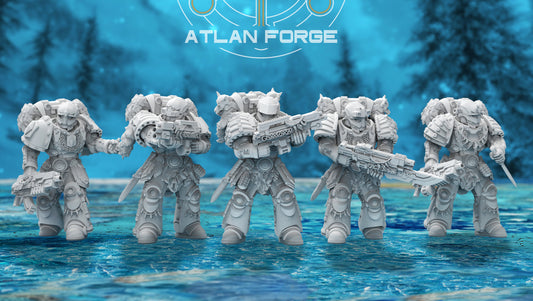 Asgardian Rangers - Atlan Forge - Tabletop Wargaming Miniature Sci-Fi Proxy Modular