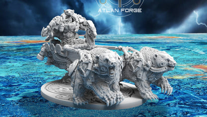 Asgardian Endre Isklaw on the Bear Chariot - Atlan Forge - Tabletop Wargaming Miniature Sci-Fi/Proxy/Modular