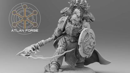 Dragon Knights Captain - Atlan Forge - Tabletop Wargaming Miniature Sci-Fi Chaos Daemon Proxy Modular