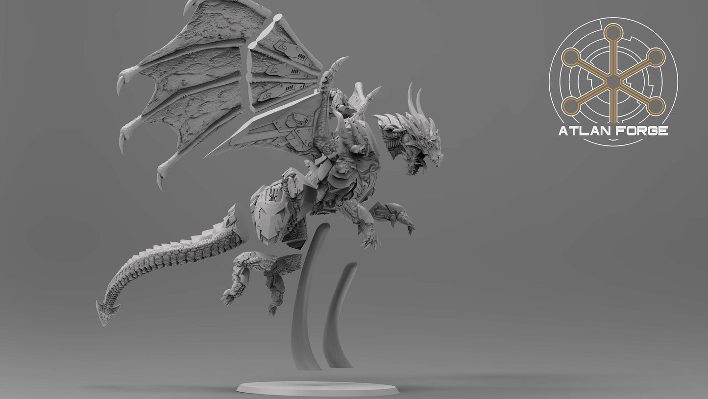 Dragon Knights Battle Dragon - Atlan Forge - Tabletop Wargaming Miniature Sci-Fi/Chaos/Daemon/Proxy/Modular