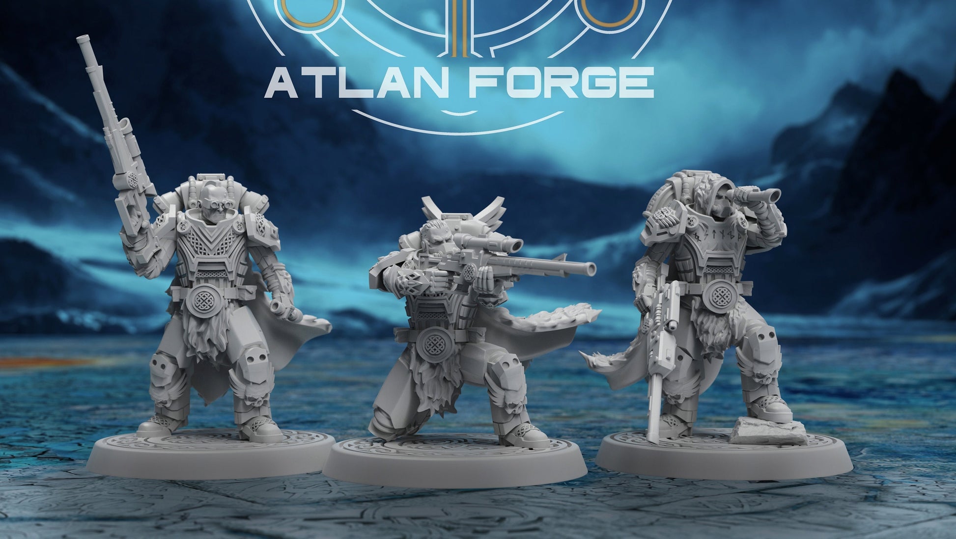 Asgardian Snipers - Atlan Forge - Tabletop Wargaming Miniature Sci-Fi Proxy Modular