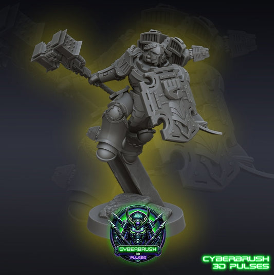 Sunforged Legion - Smash Captain - CyberBrush 3D - Tabletop Wargaming Miniature Sci-Fi/Proxy/OPR