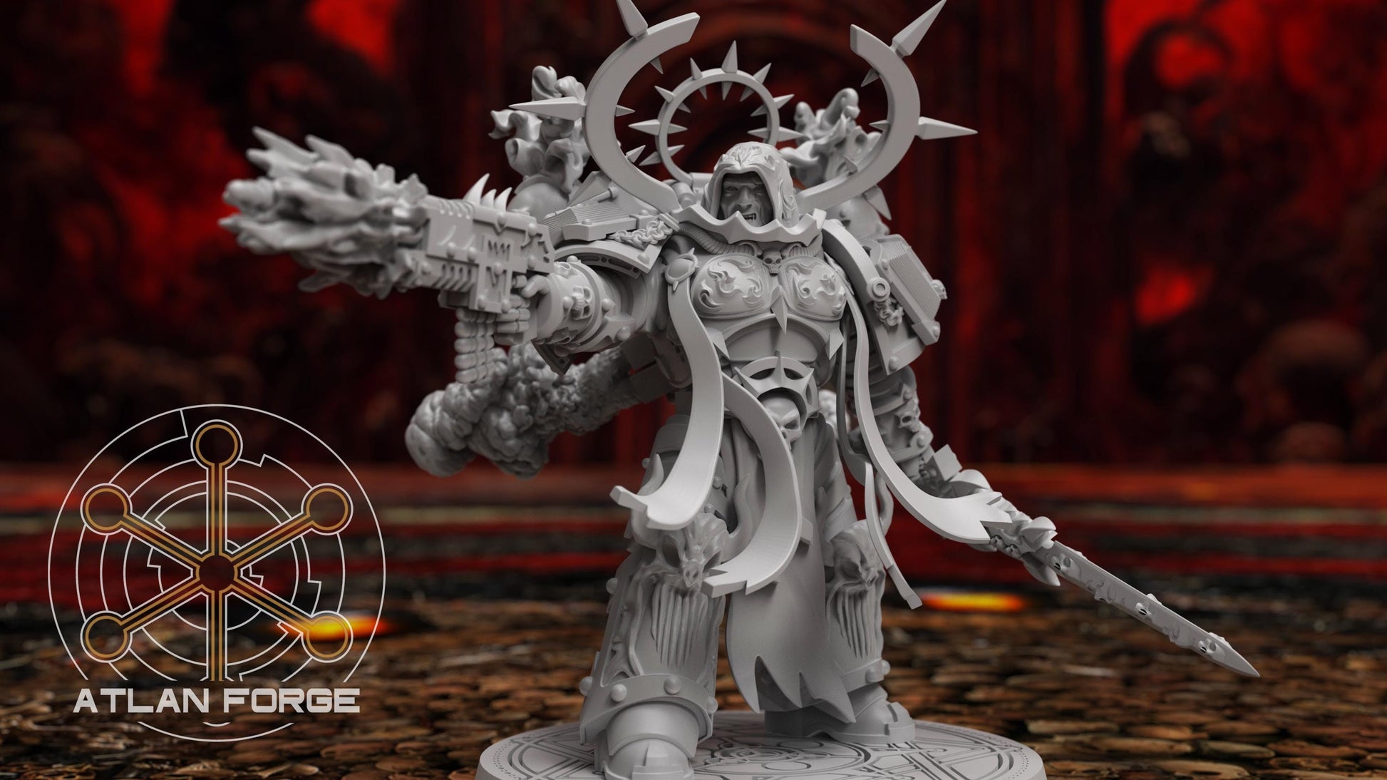 Dark Disciple of Hades - Atlan Forge - Tabletop Wargaming Miniature Sci-Fi Proxy Chaos Modular