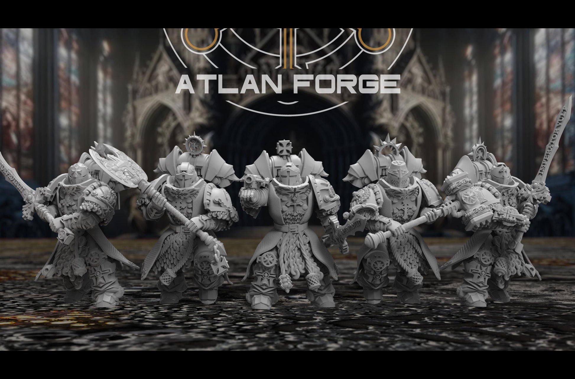 Templar Paladins - Atlan Forge - Tabletop Wargaming Miniature Sci-Fi/Proxy/Modular