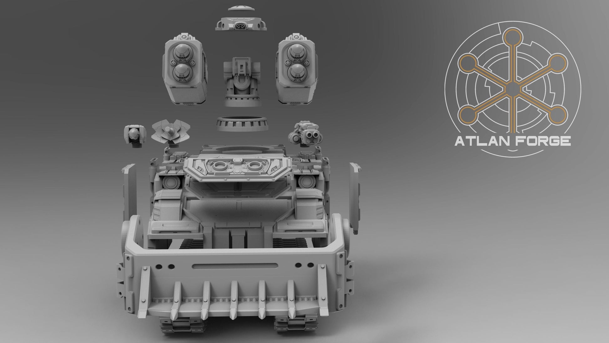 Arctodus Missile Vehicle - Atlan Forge - Tabletop Wargaming Miniature Sci-Fi Proxy Modular