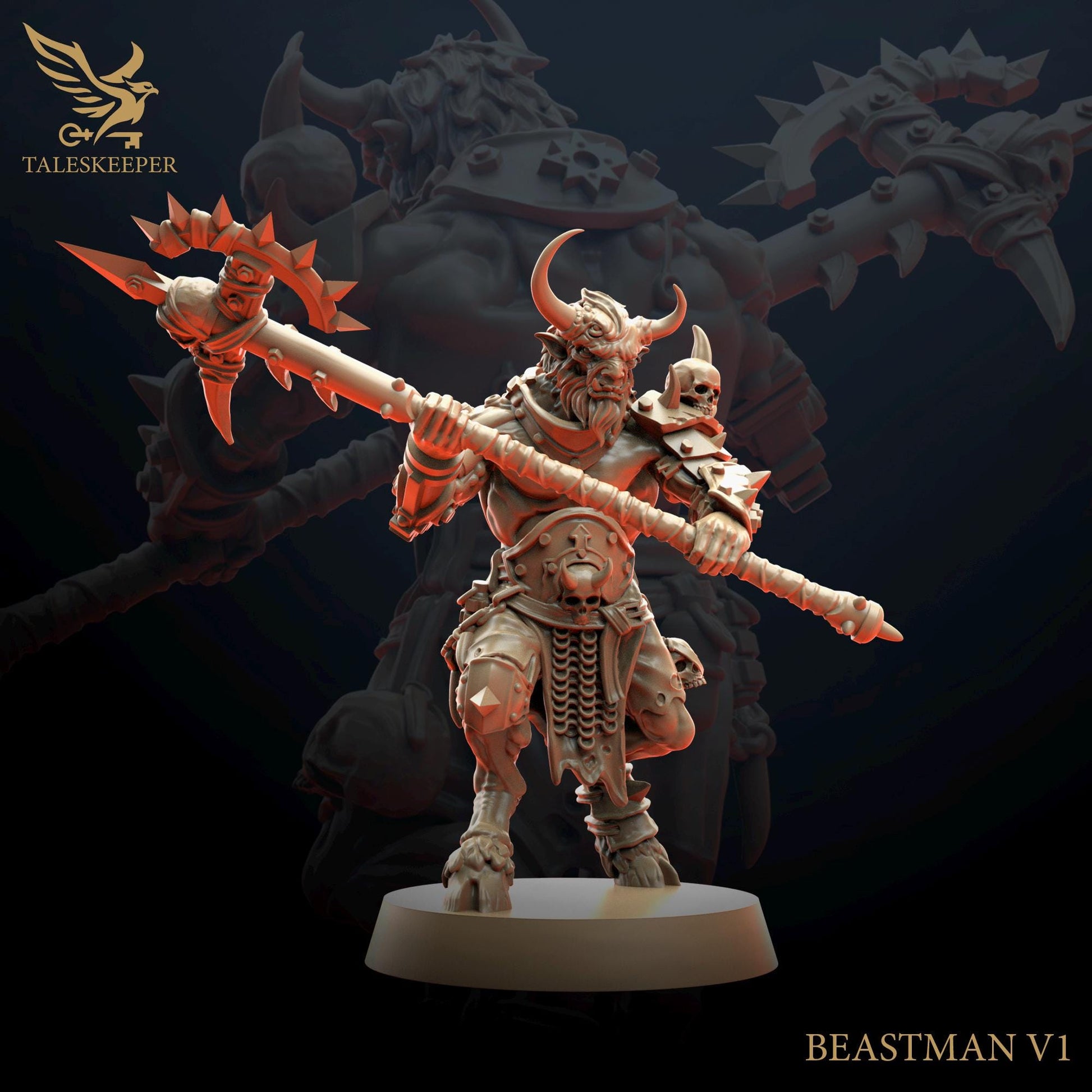 Beastmen Cultists - by TalesKeeper - Tabletop Wargaming Miniature Sci-Fi Chaos Fantasy Daemon Proxy