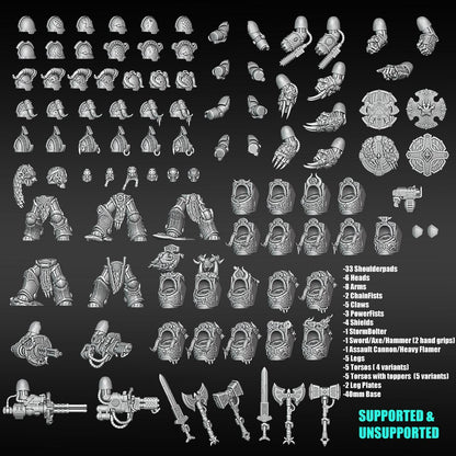 Space Viking Exterminators - Cyberbrush 3D - Tabletop Wargaming Miniature Grim-Dark Sci-Fi Proxy