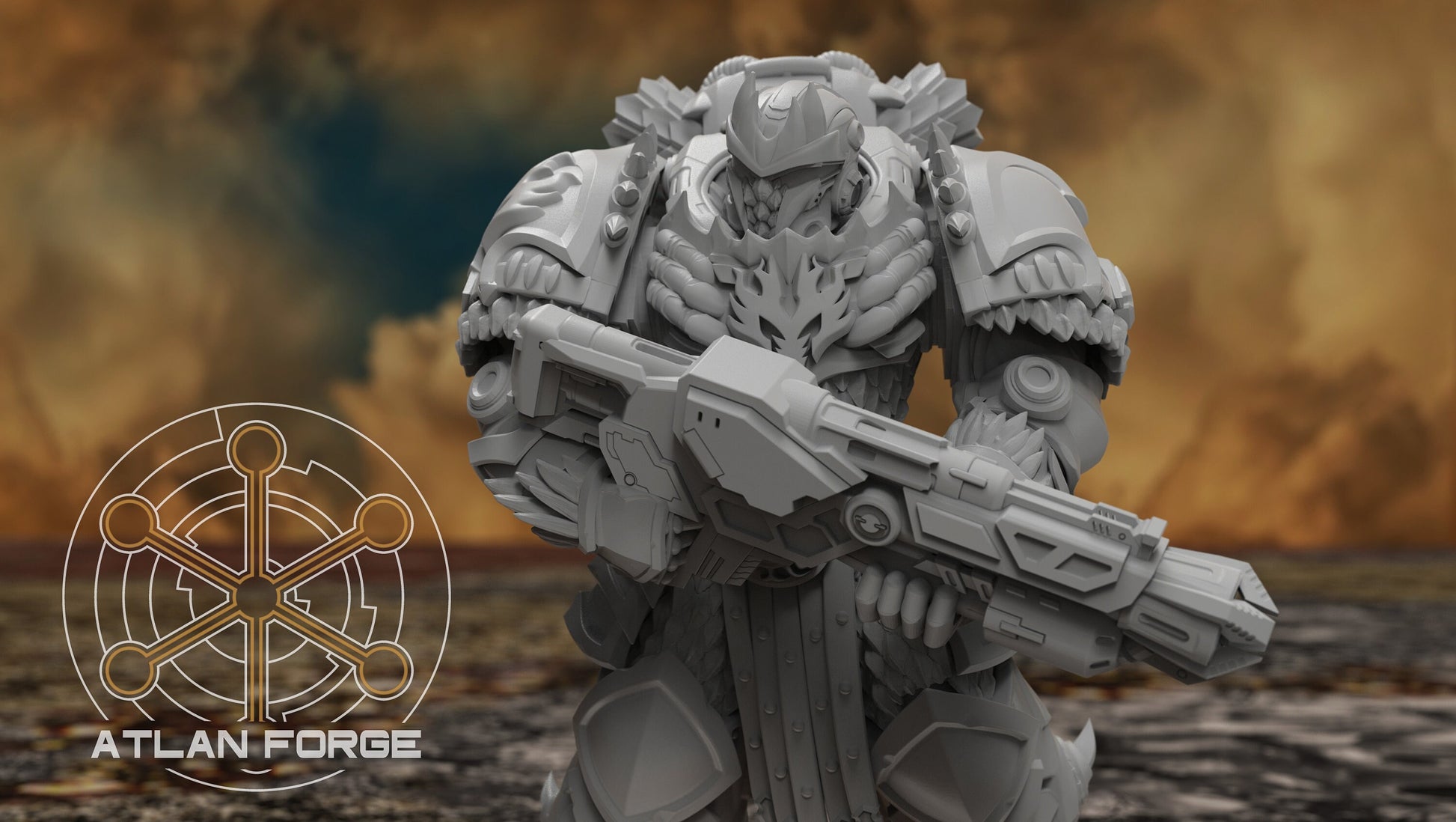 Dragon Aegis Rangers - Atlan Forge - Tabletop Wargaming Miniature Sci-Fi Chaos Daemon Proxy Modular