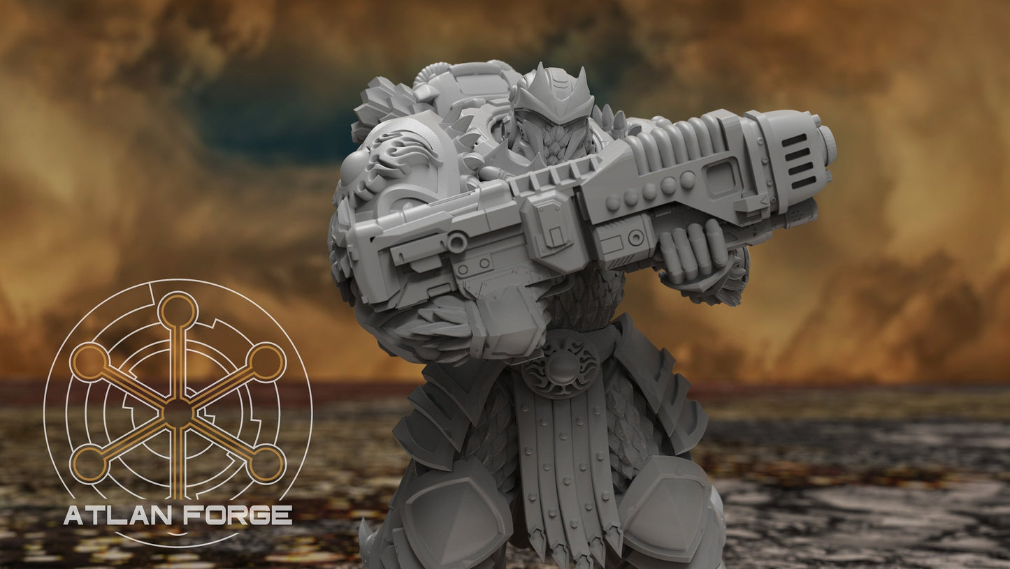 Dragon Aegis Rangers - Atlan Forge - Tabletop Wargaming Miniature Sci-Fi Chaos Daemon Proxy Modular