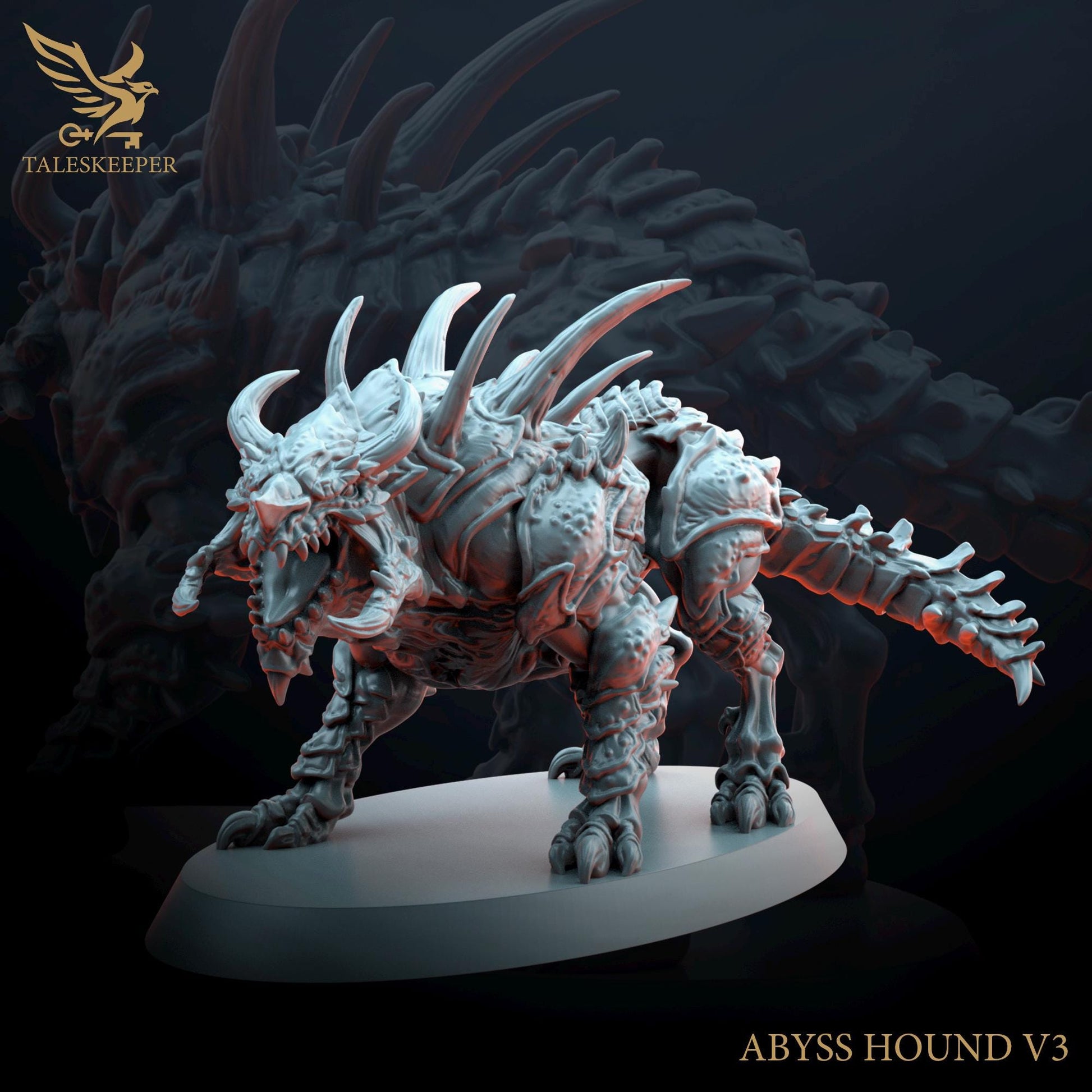 NEW! Abyss Hounds - Proxies / Daemons / Flesh - by TalesKeeper - Tabletop Wargaming Miniature Sci-Fi Fantasy Daemon Proxy 60x35mm Bases