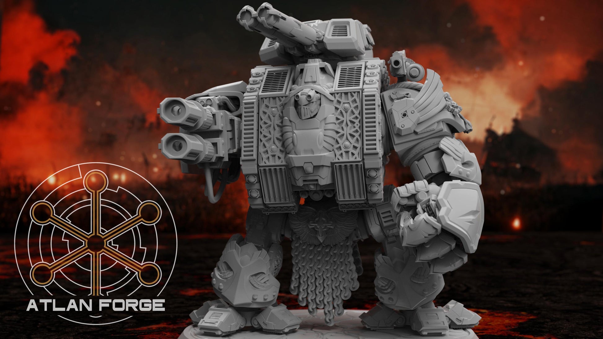 Templar Crusader Dreadnought - Atlan Forge - Tabletop Wargaming Miniature Sci-Fi/Proxy/Modular