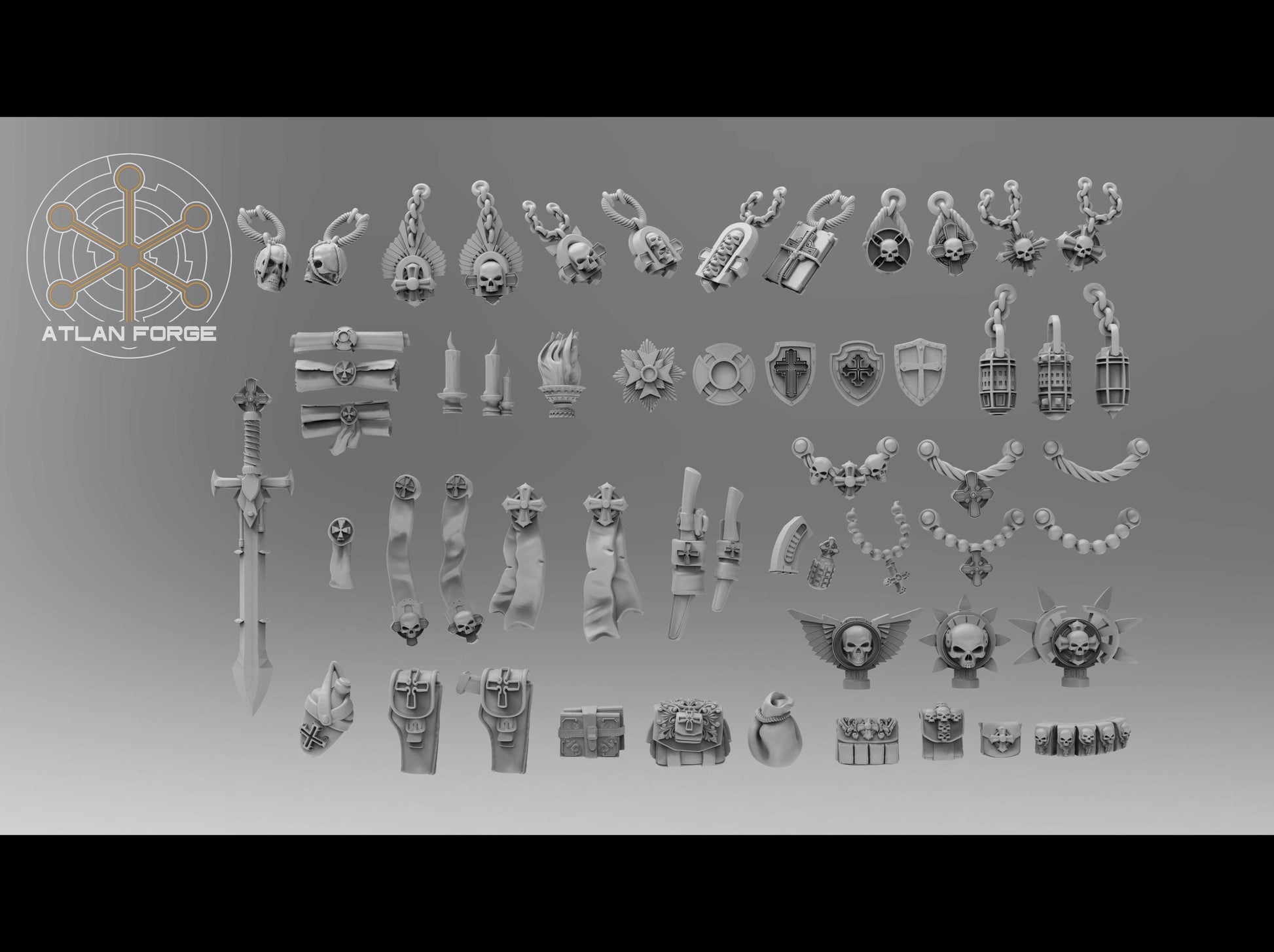 Templar Accessories - Atlan Forge - Tabletop Wargaming Miniature Sci-Fi/Proxy/Modular