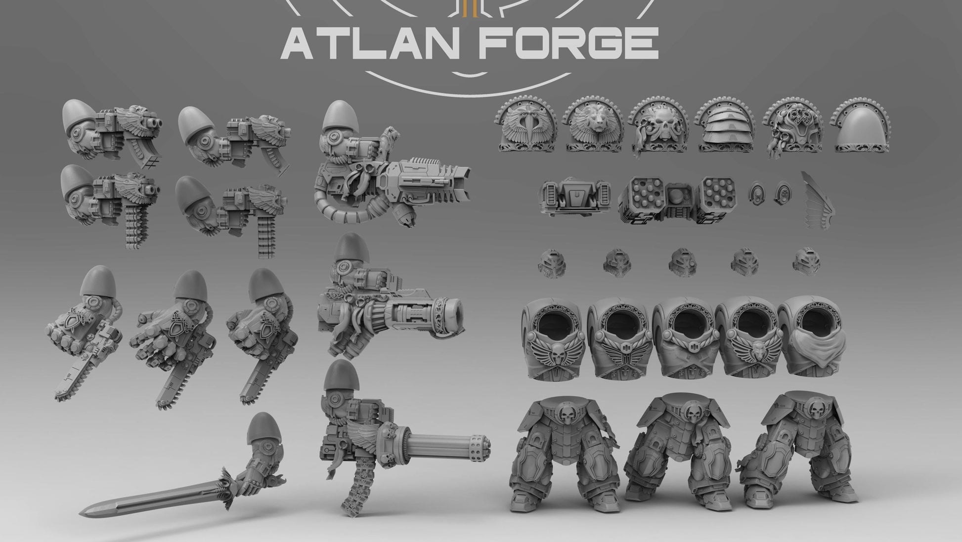 Angelic Dominators - Atlan Forge - Tabletop Wargaming Miniature Sci-Fi/Proxy/Modular