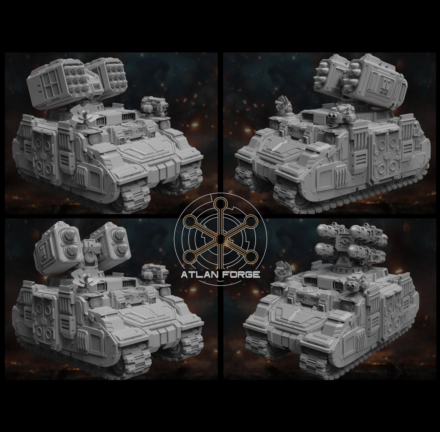 Arctodus Missile Vehicle - Atlan Forge - Tabletop Wargaming Miniature Sci-Fi Proxy Modular