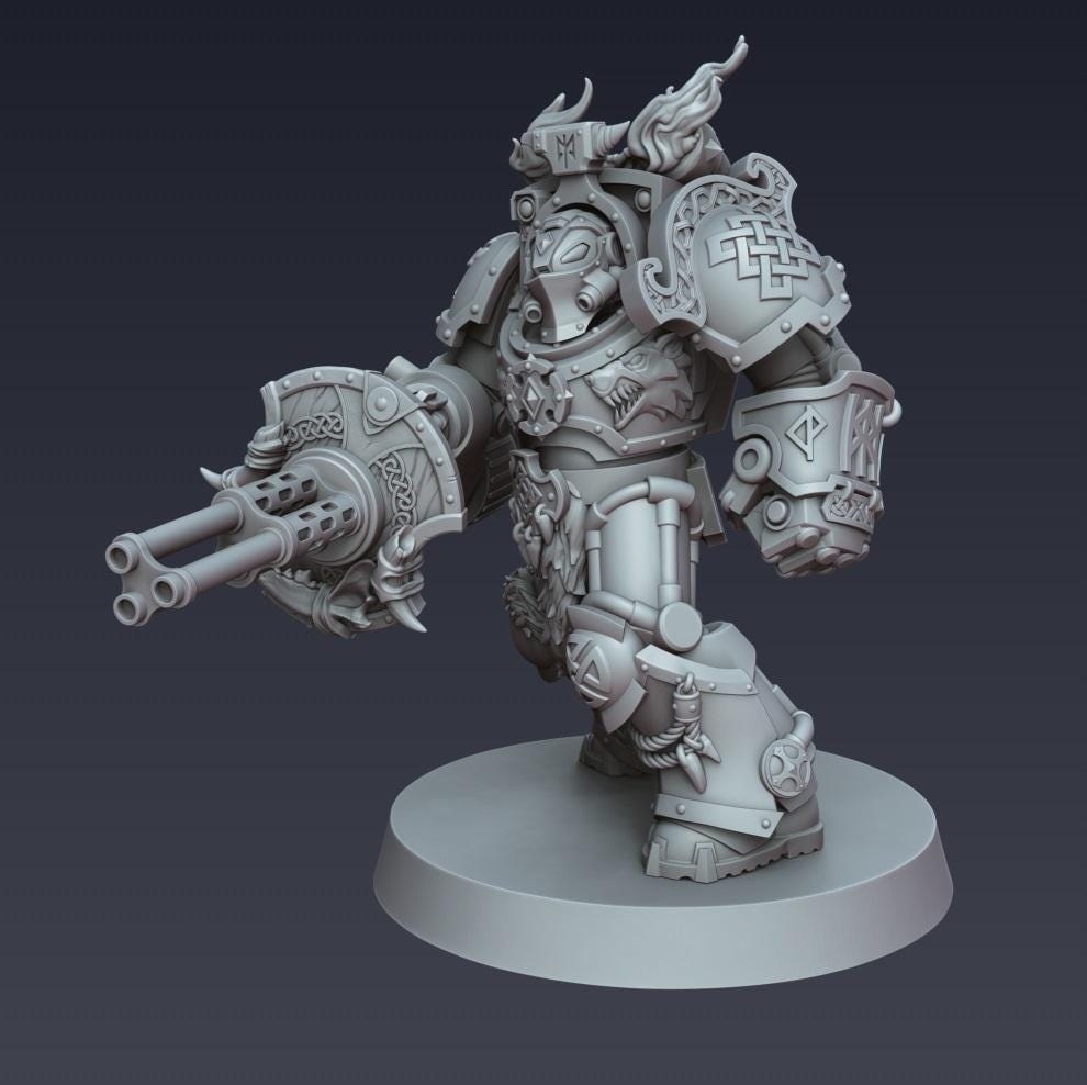 Space Viking Exterminators - Cyberbrush 3D - Tabletop Wargaming Miniature Grim-Dark Sci-Fi Proxy