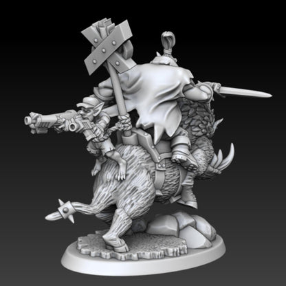 Ourk - Boar Riders - DMG Minis - Tabletop Wargaming Miniature Grim Dark/Fantasy/Sci-Fi/Proxy