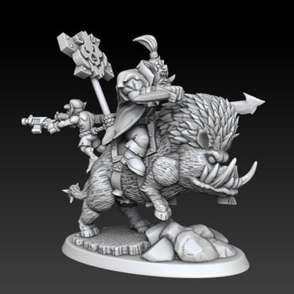 Ourk - Boar Riders - DMG Minis - Tabletop Wargaming Miniature Grim Dark/Fantasy/Sci-Fi/Proxy