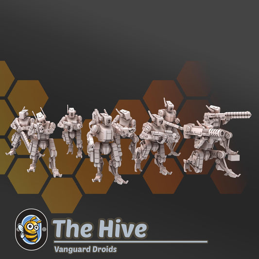 Vanguard Droids (x10) - Hivemind Minis - Tabletop Wargaming Miniature Sci-Fi/Tank/Proxy