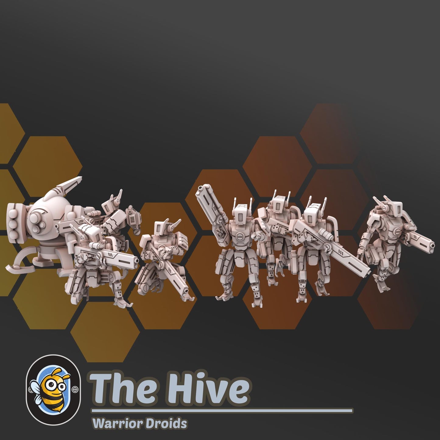 Warrior Droids (x10) - Hivemind Minis - Tabletop Wargaming Miniature Sci-Fi/Tank/Proxy