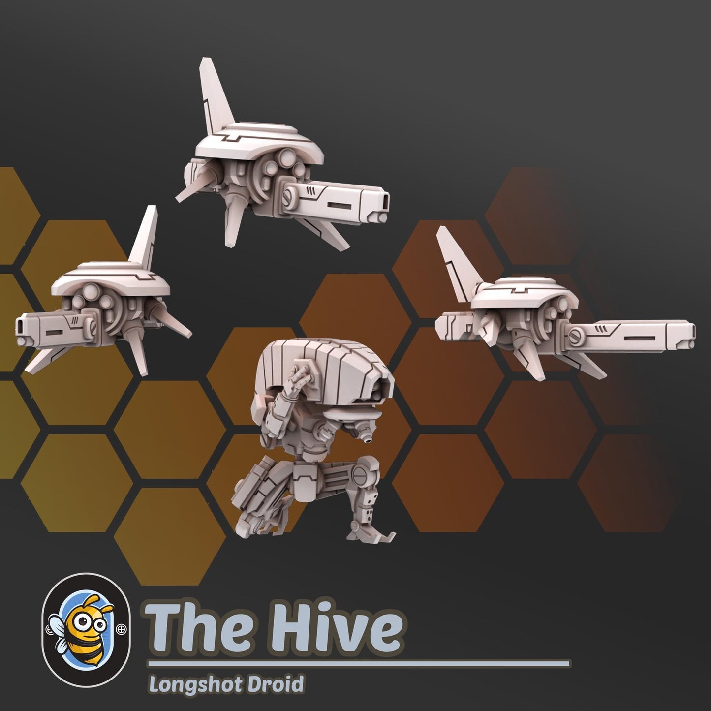 Longshot Droid Team - Hivemind Minis - Tabletop Wargaming Miniature Sci-Fi/Tank/Proxy