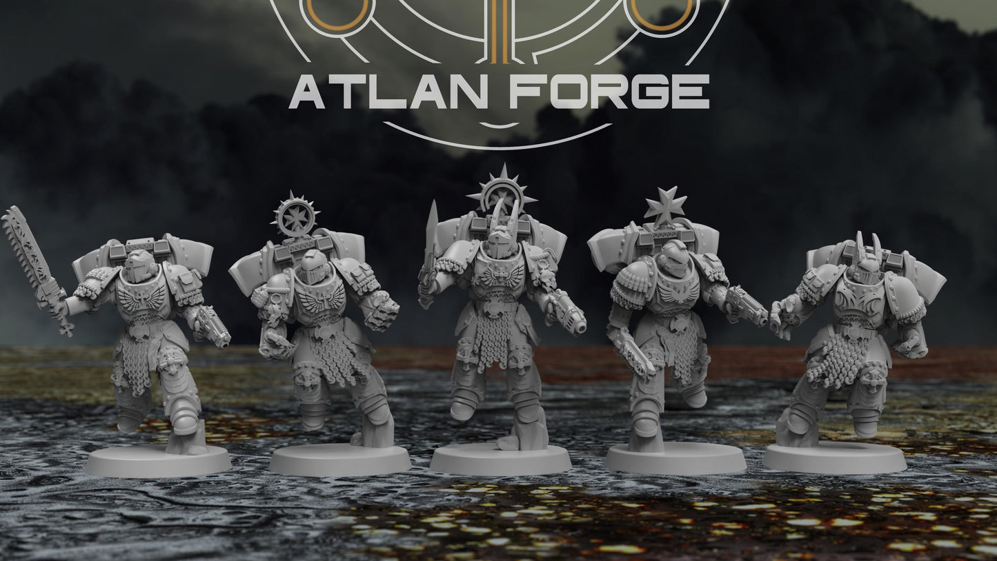 Templar Knight Warhawks - Atlan Forge - Tabletop Wargaming Miniature Sci-Fi Proxy Modular