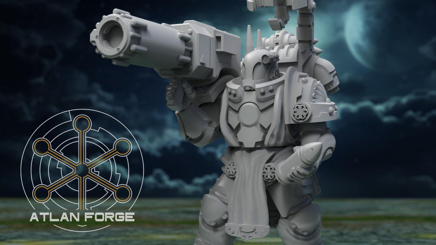 Templar Knight Angelic Retributors - Atlan Forge - Tabletop Wargaming Miniature Sci-Fi Proxy Modular