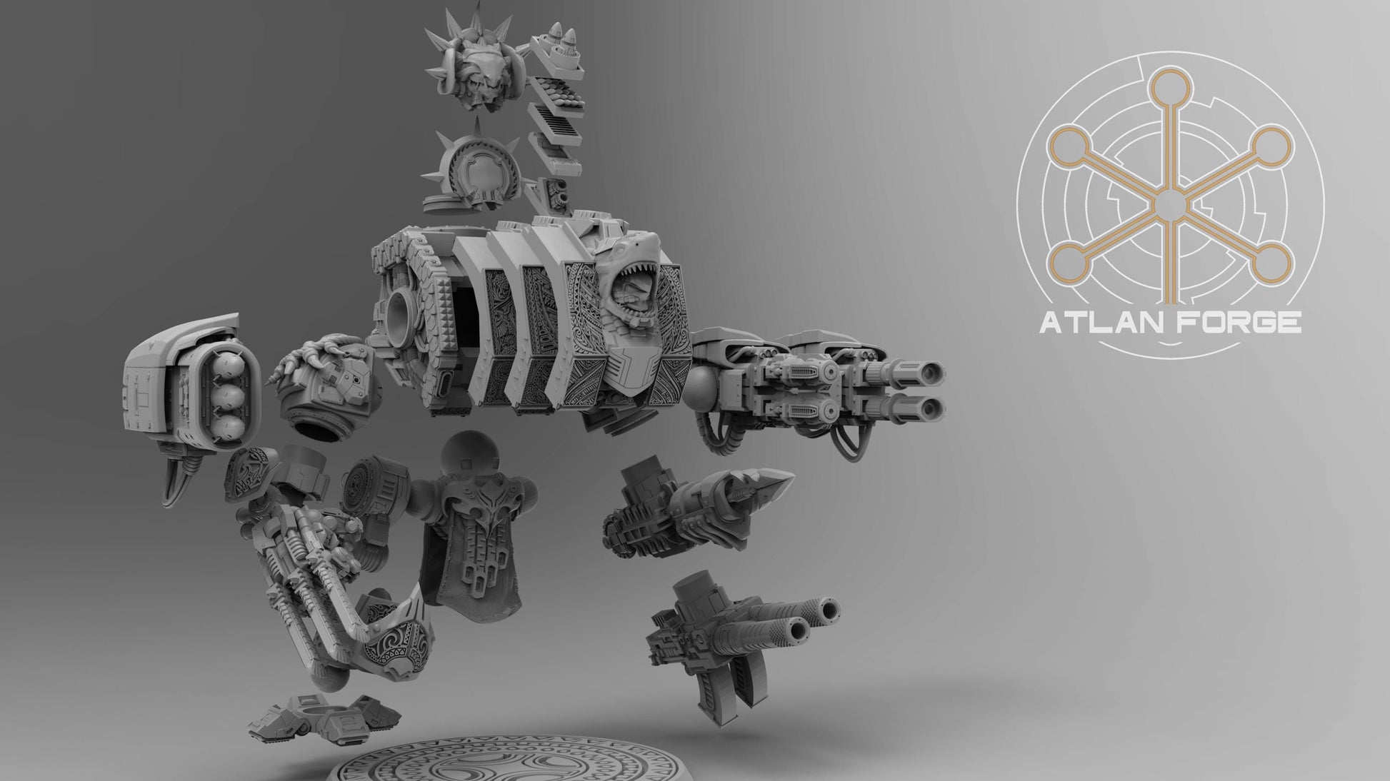 Wai Toa Wandering Ancestors Dreadnought - Atlan Forge - Tabletop Wargaming Miniature Sci-Fi/Proxy/Modular