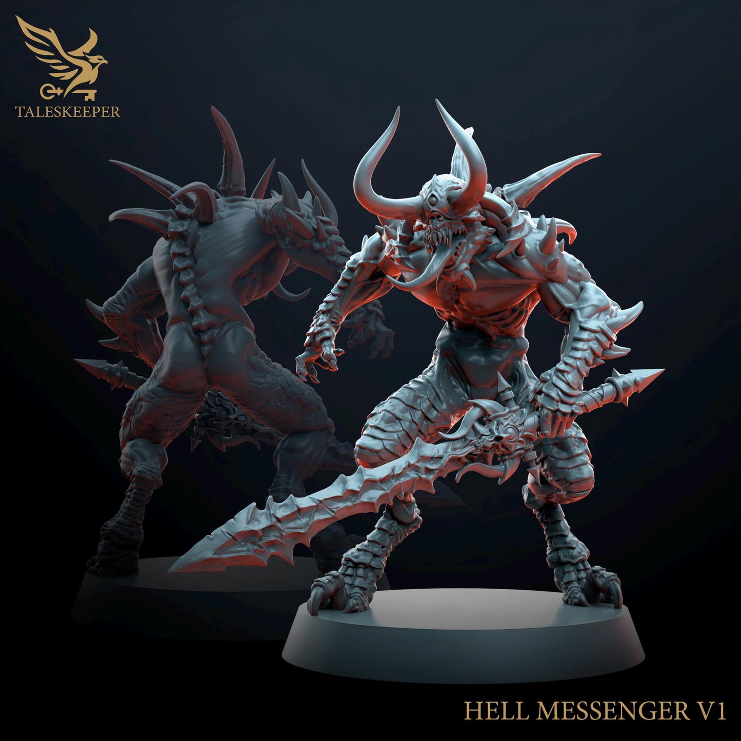 NEW! Hell Messengers - Proxies / Daemons / Blood - by TalesKeeper - Tabletop Wargaming Miniature Sci-Fi Fantasy Daemon Proxy 32mm