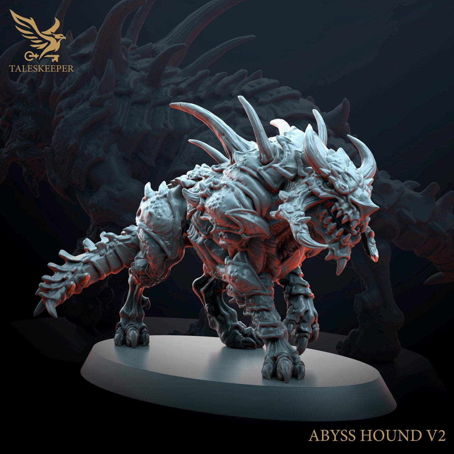 NEW! Abyss Hounds - Proxies / Daemons / Flesh - by TalesKeeper - Tabletop Wargaming Miniature Sci-Fi Fantasy Daemon Proxy 60x35mm Bases