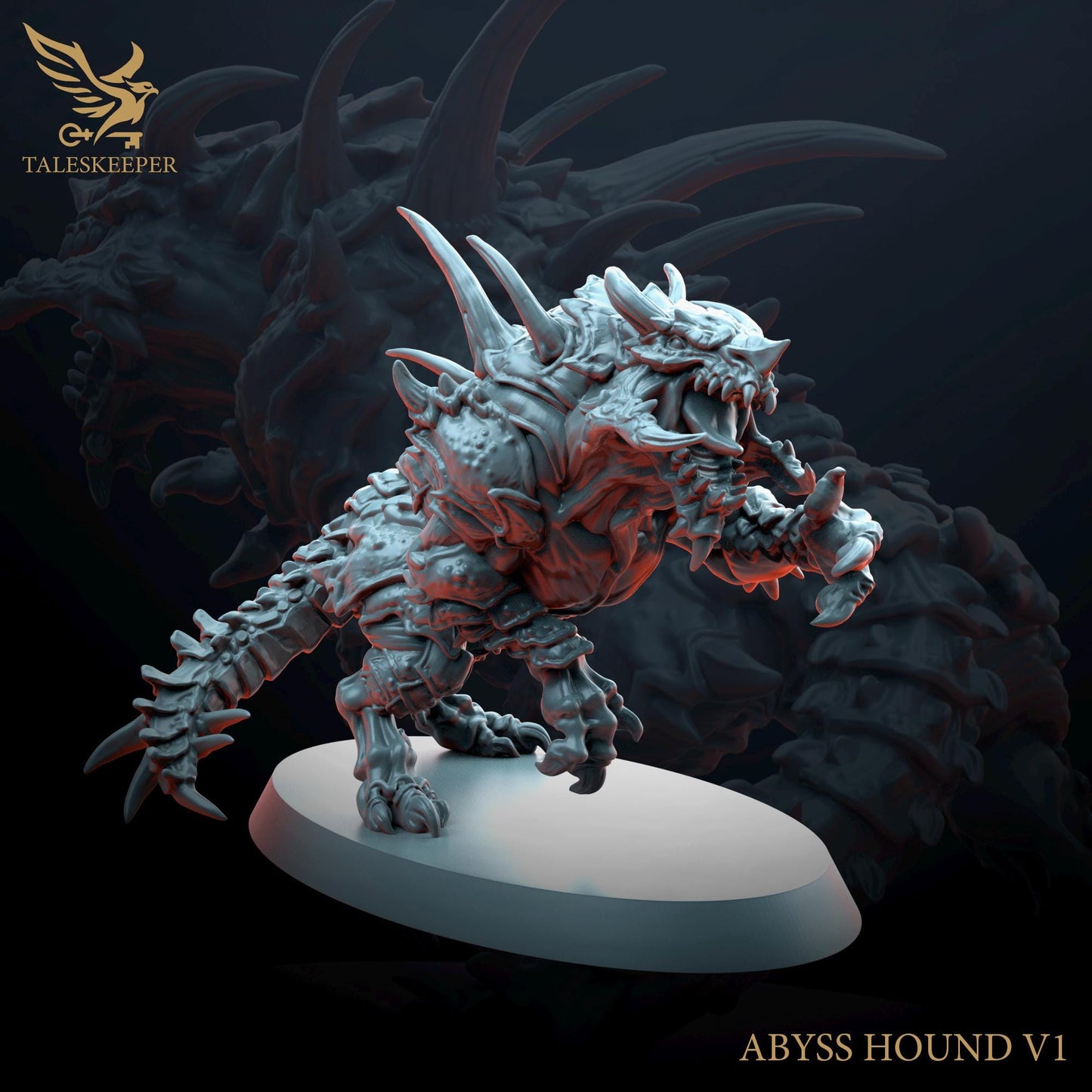 NEW! Abyss Hounds - Proxies / Daemons / Flesh - by TalesKeeper - Tabletop Wargaming Miniature Sci-Fi Fantasy Daemon Proxy 60x35mm Bases